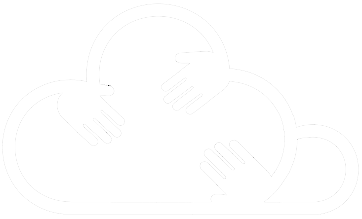 LibreChurch Logo: In einer Wolke reichen sich drei die Hände.